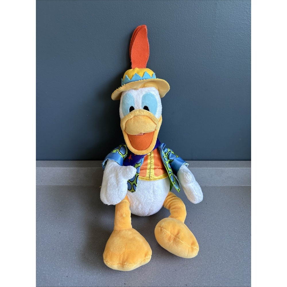 DISNEY PARKS DONALD'S DINO BASH DONALD DUCK PLUSH 13" DinoLand ANIMAL KINGDOM
